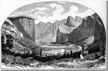 Ayres first sketch of Yosemite